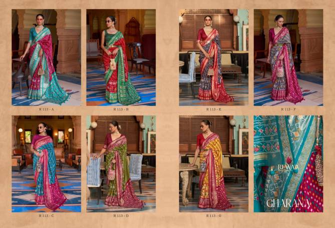 Rewaa Gouri Silk Heavy Wedding Wear New Designer Saree Collection